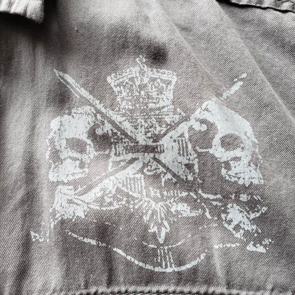 Red Squad casual Mens cotton short sleeve button up shirt, size XS - Picture 3 of 6